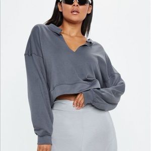 MISSGUIDED CROPPED SWEATSHIRT